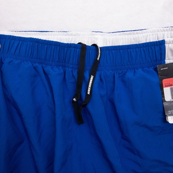 Nike Anchor Running Shorts Mens Large Blue White Mesh Brief Drawstring Lined New - Picture 4 of 11